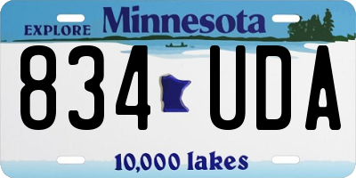 MN license plate 834UDA