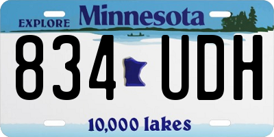 MN license plate 834UDH