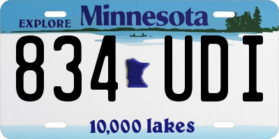 MN license plate 834UDI