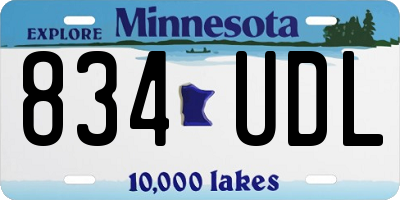 MN license plate 834UDL