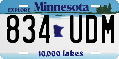 MN license plate 834UDM