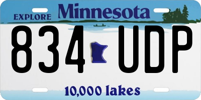 MN license plate 834UDP