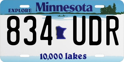 MN license plate 834UDR