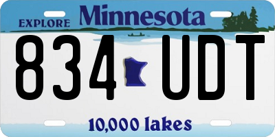 MN license plate 834UDT