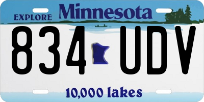 MN license plate 834UDV