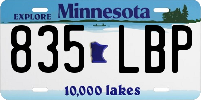 MN license plate 835LBP