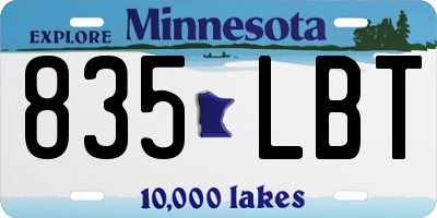 MN license plate 835LBT