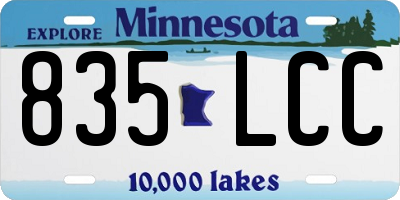 MN license plate 835LCC