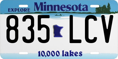 MN license plate 835LCV