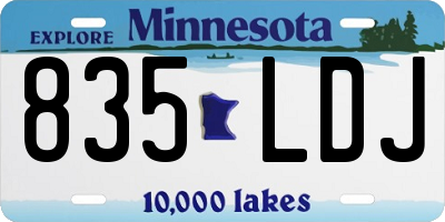 MN license plate 835LDJ