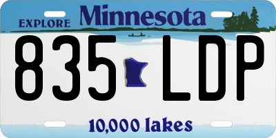 MN license plate 835LDP