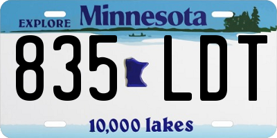 MN license plate 835LDT