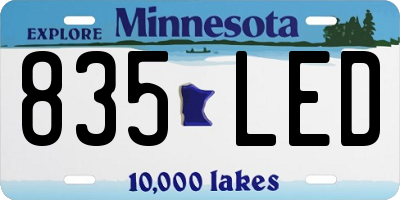 MN license plate 835LED