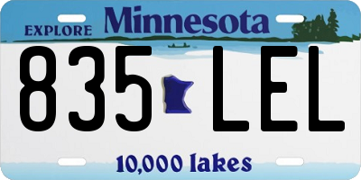 MN license plate 835LEL