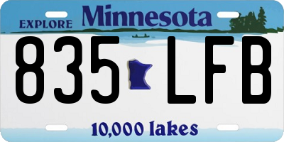 MN license plate 835LFB
