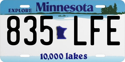 MN license plate 835LFE