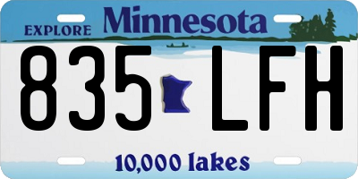 MN license plate 835LFH