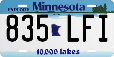 MN license plate 835LFI