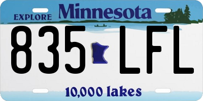 MN license plate 835LFL