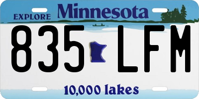MN license plate 835LFM