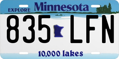 MN license plate 835LFN