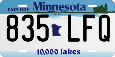 MN license plate 835LFQ
