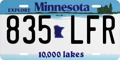MN license plate 835LFR