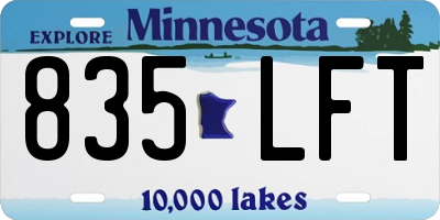 MN license plate 835LFT