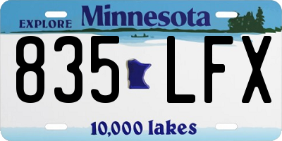 MN license plate 835LFX