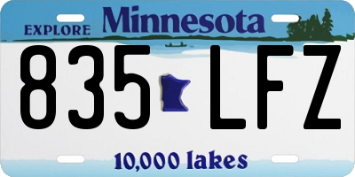 MN license plate 835LFZ