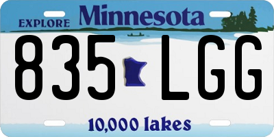 MN license plate 835LGG
