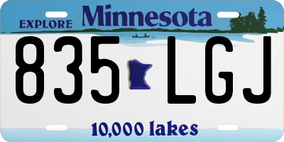 MN license plate 835LGJ
