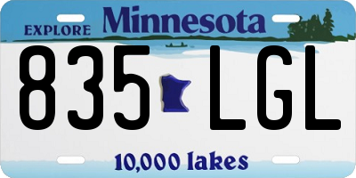MN license plate 835LGL