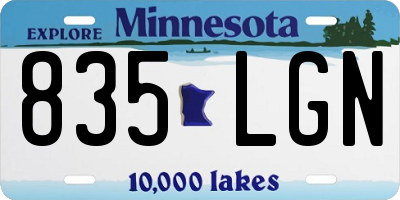MN license plate 835LGN