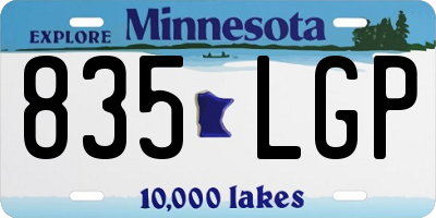 MN license plate 835LGP