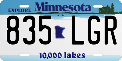 MN license plate 835LGR