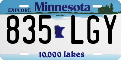 MN license plate 835LGY