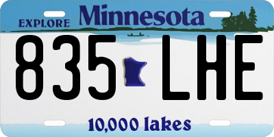 MN license plate 835LHE