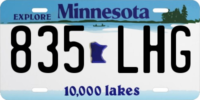 MN license plate 835LHG