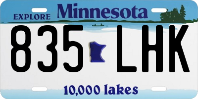MN license plate 835LHK