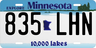 MN license plate 835LHN