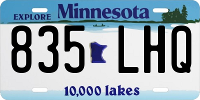 MN license plate 835LHQ