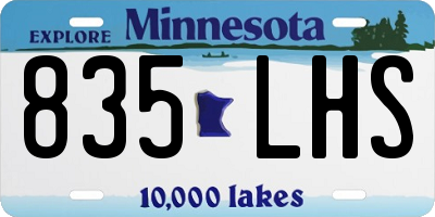 MN license plate 835LHS