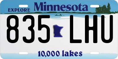 MN license plate 835LHU