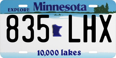 MN license plate 835LHX