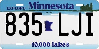 MN license plate 835LJI