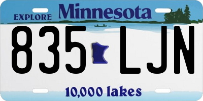 MN license plate 835LJN
