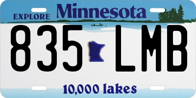 MN license plate 835LMB