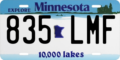 MN license plate 835LMF
