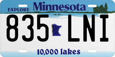 MN license plate 835LNI